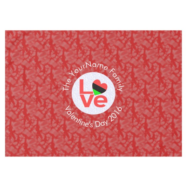 Mantel La diáspora afroamericana de amor rojo (Frente (Horizontal))