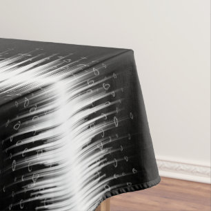 Mantel La Línea En Círculo Hipnótica Negra Y Blanca Estir