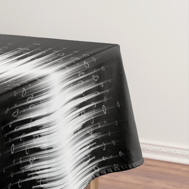 Mantel La Línea En Círculo Hipnótica Negra Y Blanca Estir (In Situ)