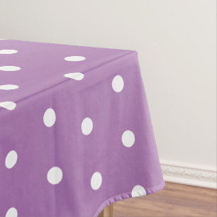 Mantel La Polka simple puntos Lavender morado y blanco