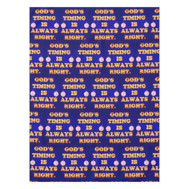 Mantel La sincronización de dios siempre correcta. Imagen (Anverso)