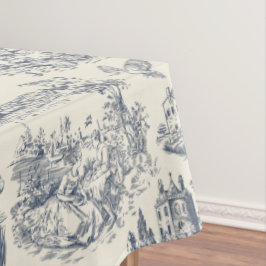 Mantel La tela azul romántica de Jouy, estilo campestre f