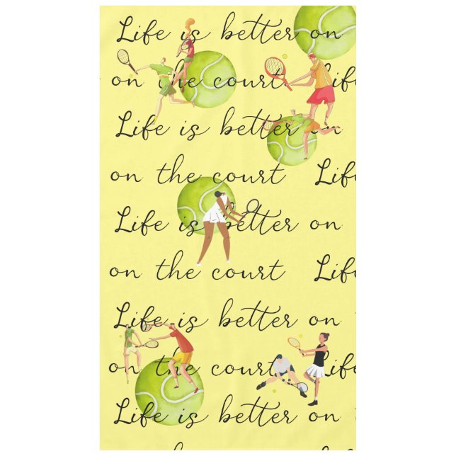 Mantel La vida de las pelotas de tenis es mejor en la can (Anverso)