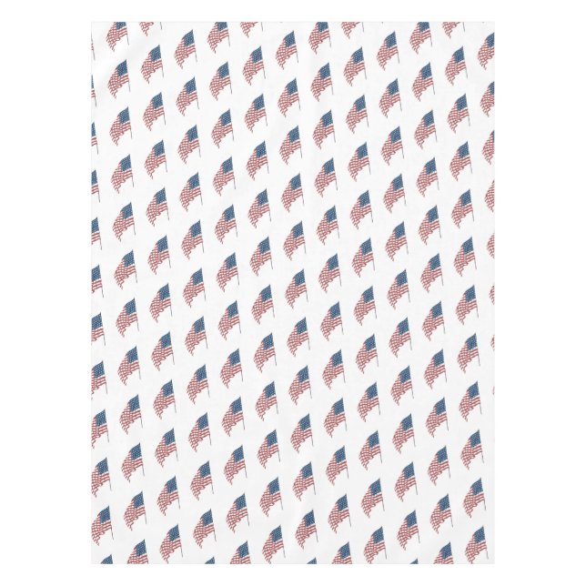 Mantel La vieja bandera patriotica estadounidense ondeand (Anverso)