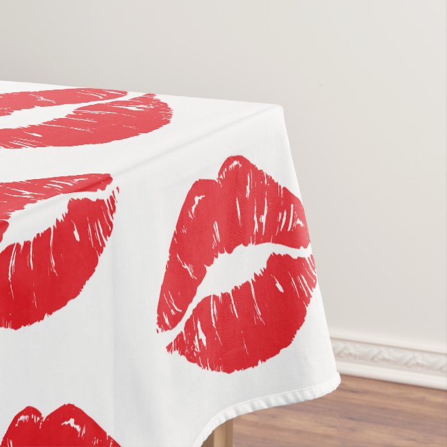Mantel Labios Rojos, Labios Rojos, Beso, Patrón De Labios (In Situ)