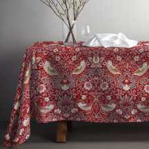 Ladrón de fresa Rojo William Morris Patrón floral