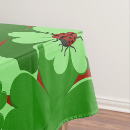 Mantel Láminas verdes, rojas, insectos de parásitos y hoj