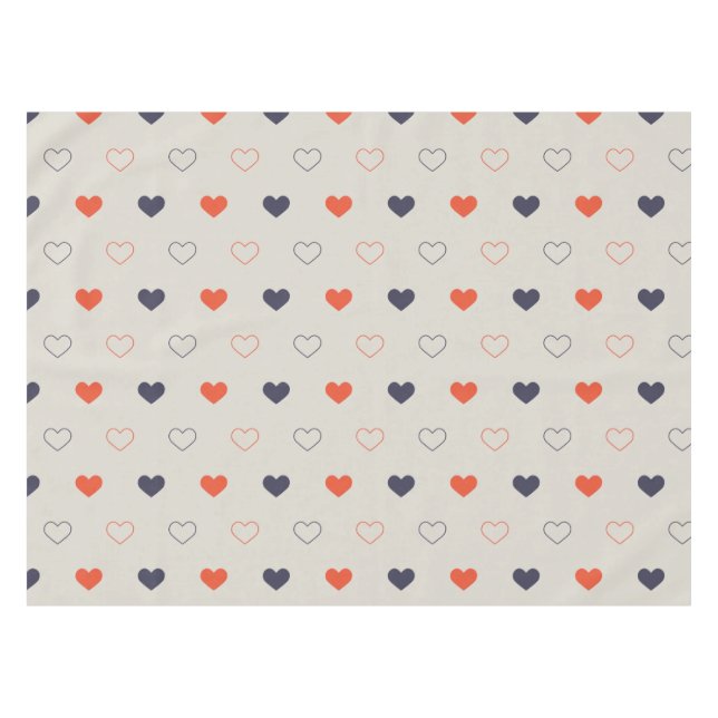 Mantel Large - Lovely hearts / orange cream dark (Frente (Horizontal))