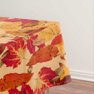 Mantel Las hojas de otoño en el Naranja rojo marrón amari