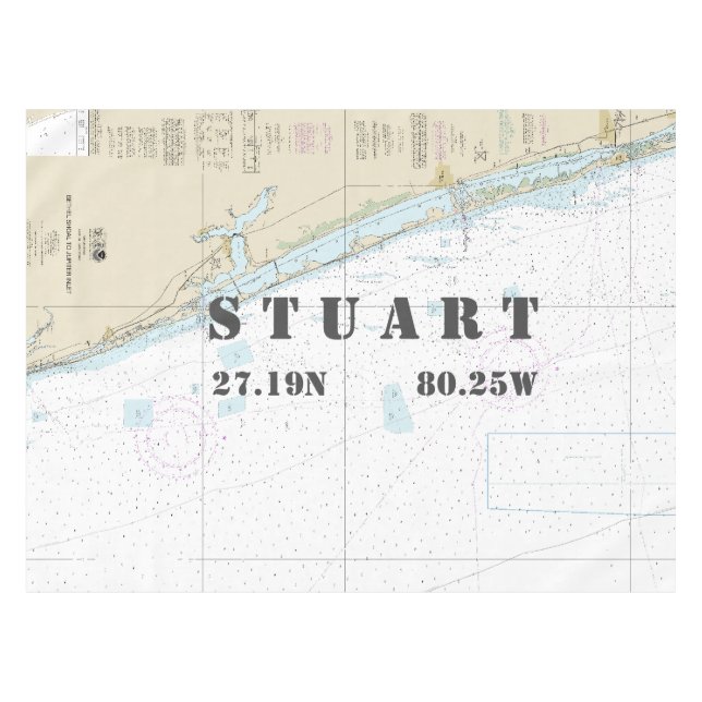 Mantel Latitud de longitud náutica del sudeste de Florida (Frente (Horizontal))