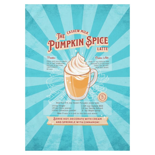 Mantel Latte de especias de calabaza veneciana - Poster d (Anverso)