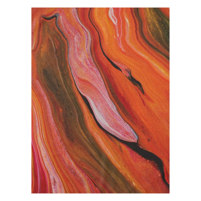 Mantel Lava flow in different shades of red tablecloth (Anverso)