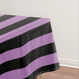 Mantel Lavanda clásica moderna morada y rayas negras