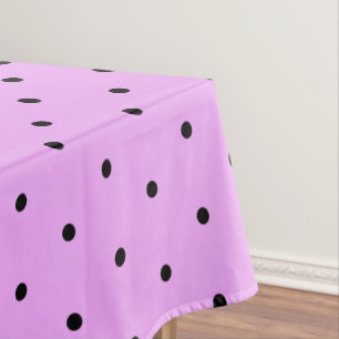 Mantel Lavanda y Lunares Negros