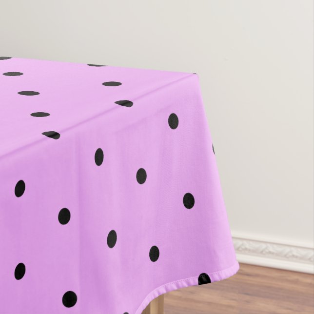 Mantel Lavanda y Lunares Negros (In Situ)