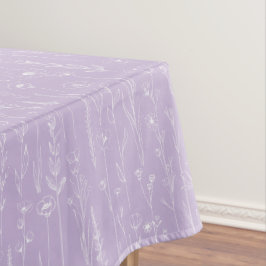 Mantel Lavender Wildflower Baby Shower Tablecloth