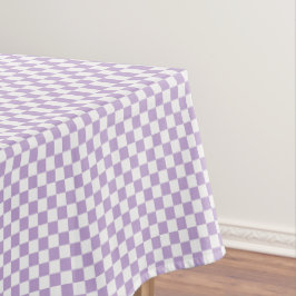 Mantel Lavender Y White Gingham Checkered