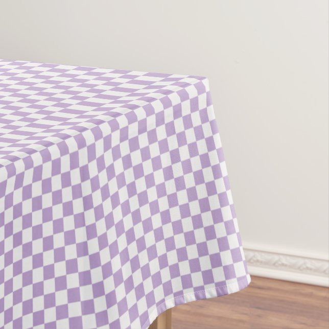 Mantel Lavender Y White Gingham Checkered (In Situ)