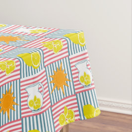 Mantel Lemones amarillos brillantes, sol naranja, cántaro
