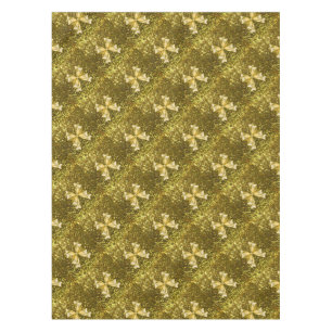 Mantel Lentejuelas doradas con lazos