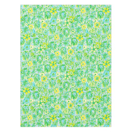 Mantel León Amarillo y Verde Preppy con Flores Costero