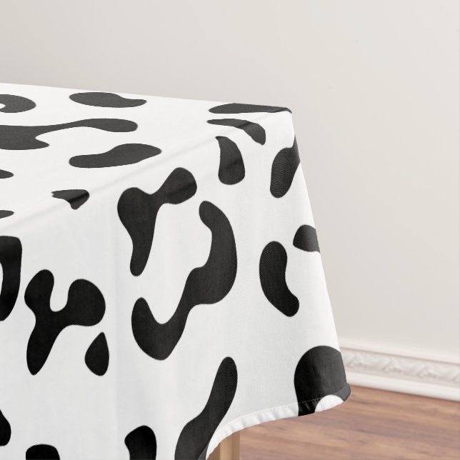 Mantel Leopard Print, Leopard Spots, Negro Y Blanco (In Situ)