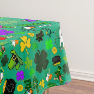 Mantel Leprechauns Shamrock Gold Mushrooms Irish Green