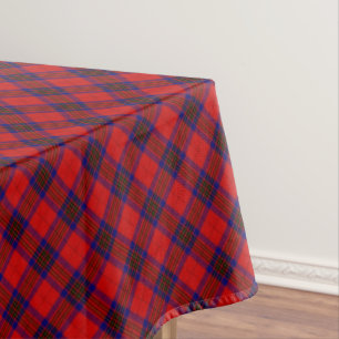 Mantel Leslie tartan azul púrpura