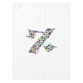 Mantel Letra hebrea ALEF hecha con guijarros