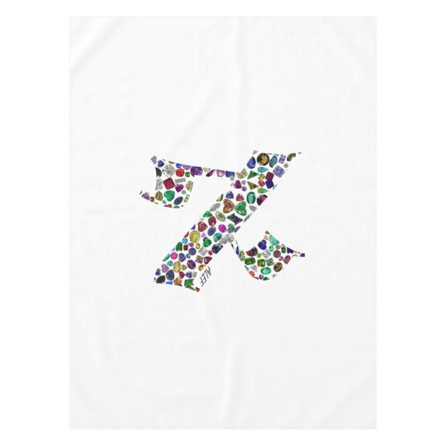 Mantel Letra hebrea ALEF hecha con guijarros (Anverso)