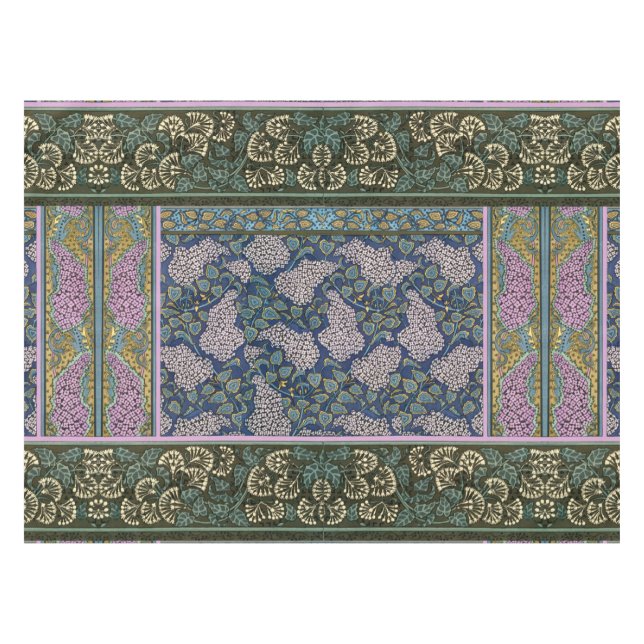 Mantel LILAS del ARTE NOUVEAU, verde azul de la lila del (Frente (Horizontal))