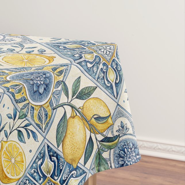 Mantel Limón Acuarela Azul (In Situ)