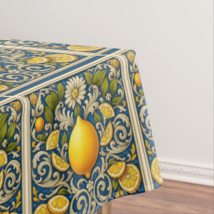Mantel Limon Amalfi Azul Mediterráneo Art Nouveau