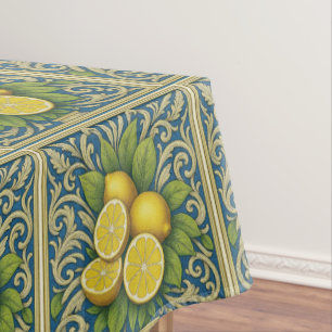 Mantel Limon Amalfi Azul Mediterráneo Art Nouveau