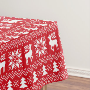 Mantel Lindo patrón de suéter rojo para Navidades tradici