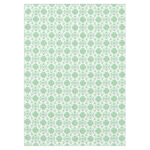 Mantel Lindo patrón floral de estilo damasco verde y blan