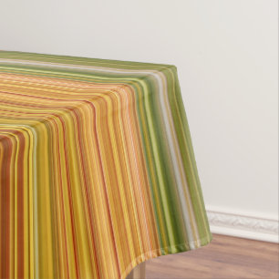 Mantel Línea de verde, amarillo y naranja de vara de oro