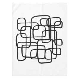 Mantel Línea Resumen Contemporánea Arte Negro Y Blanco