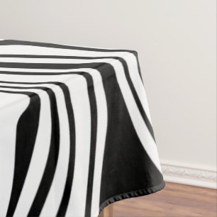 Mantel Líneas blancas y negras abstractas - Personalizab