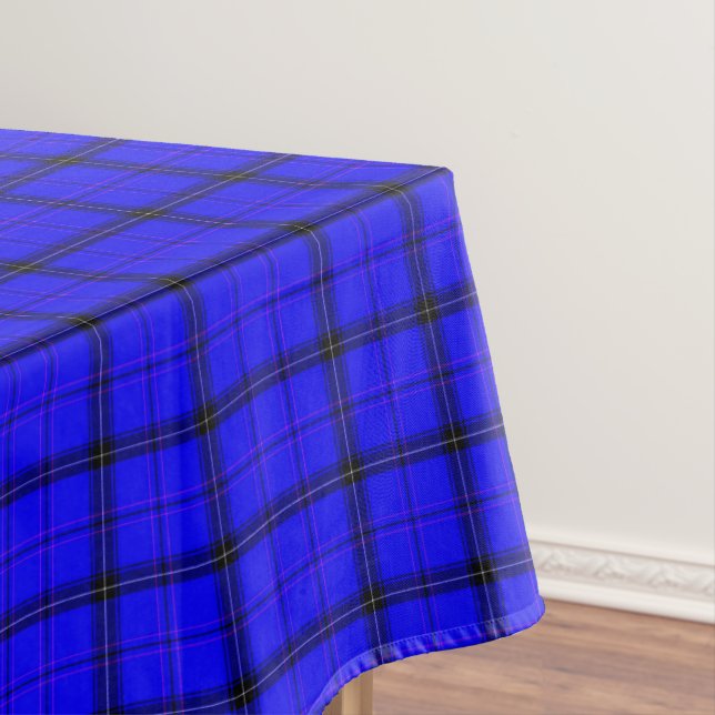 Mantel Líneas de algodón y negro | Country Blue Tartan Pl (In Situ)