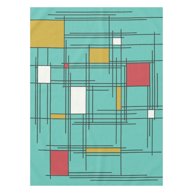 Mantel Líneas de arte abstractas de los años 1940 (Anverso)