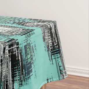 Mantel Líneas pixeladas cruzadas formando cuadrados abstr