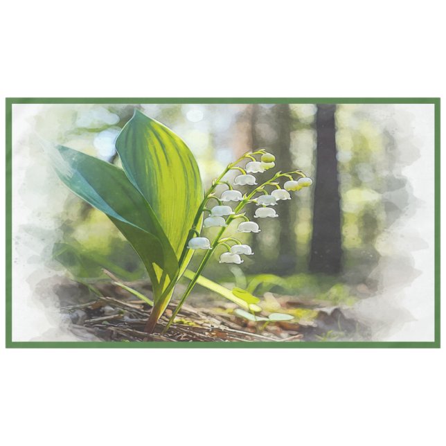Mantel Lirio del valle Flor Nacional Finlandia grande (Frente (Horizontal))