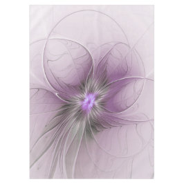 Mantel Little Beauty Modern Mauve Gray Fractal Art Flower