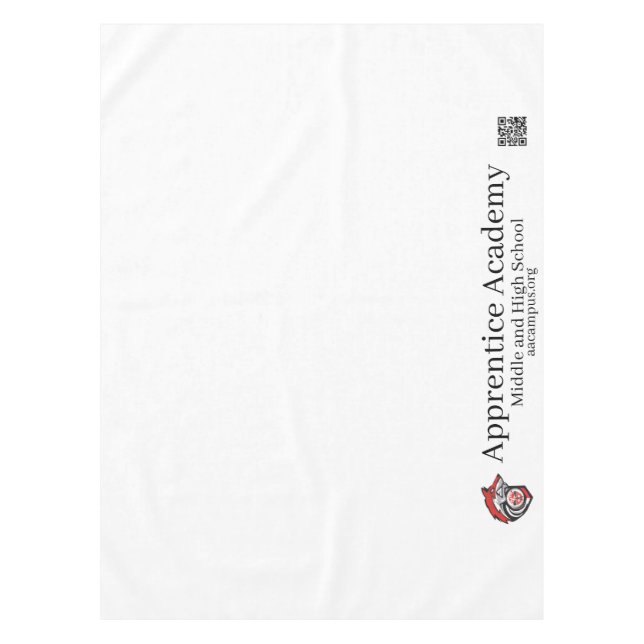 Mantel Logo de Redwolf y Academia de Aprendices con QRC (Anverso)