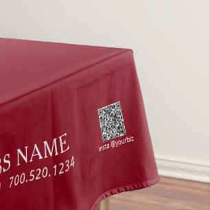 Mantel Logotipo simple de la empresa de rojo y blanco Fer
