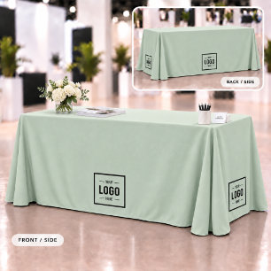 Mantel Logotipo Verde Salvia Promoción Empresarial