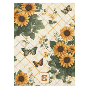 Mantel Los girasoles y las mariposas en amarillo claro