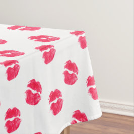 Mantel Los labios rojos besan el pintalabios y el amor El
