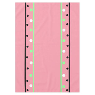 Mantel Los puntos de polka verde blanco rosados